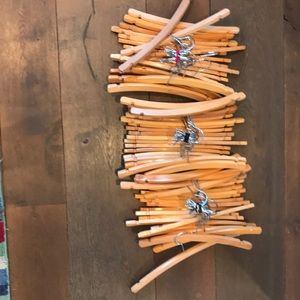 65 wooden and metal coat hangers